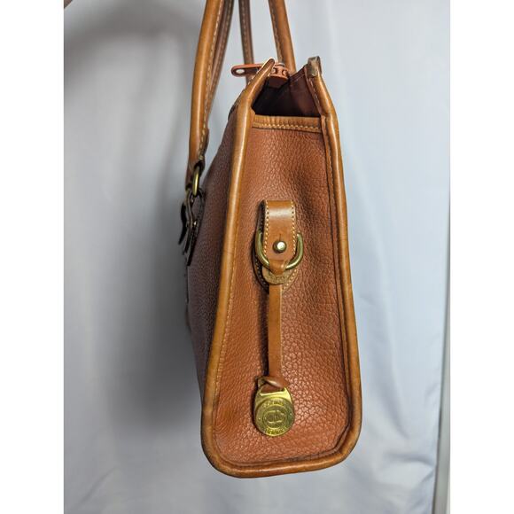 Vintage Dooney & Bourke Pebble British Tan Vachetta Leather Satchel Bag USA - Picture 6 of 16